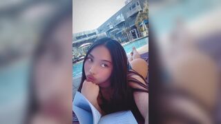 Gorgeous Asian Babe With Curvy Booty Cheeks Selfie Cam Video