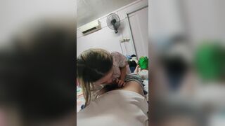 Gorgeous Amateur Asian Slut Sucking Her Man's Big Cock Hard Leaked Video