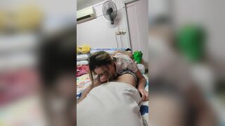 Gorgeous Amateur Asian Slut Sucking Her Man's Big Cock Hard Leaked Video