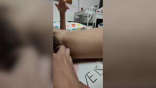 Amateur Asian Model Let A Guy Finger Her Tight Hairy Pussy