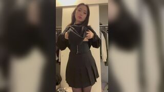 Gorgeous Pretty Asian Slut Show Off Her Awesome Big Tits With Stripteasing Cam Video