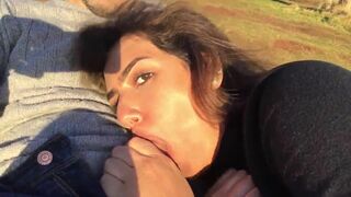 Horny Pretty Asian Girl Friend Sucking A Big Cock At Outdoor Leaked Cam Video