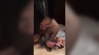 Horny Asian Teen Sucking A Big Cock And Gets Her Pussy Destroyed