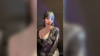 Highsstn Pretty Slim Babe Revealing Her Curvy Tits With Stripteasing Onlyfans Video