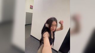 Pretty Hot Babe Hot Dancing While Hearing Songs