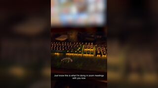 Asian Wife Doing Blowjob While He Works Video