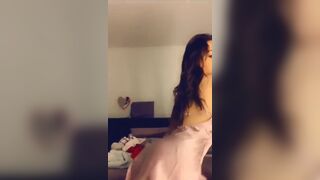 Sexy Asian Showing Booty on Night Dress Video