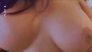 Busty Asian Exposing Huge Tits and Curvy Booty On Cam Video