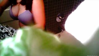 Asian Milf Gets Huge Boobs Caught On a Spycam Video