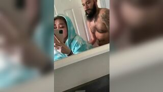 Pretty Mixed Asian Fucked Gently From Behind On Bathroom Leaked Video