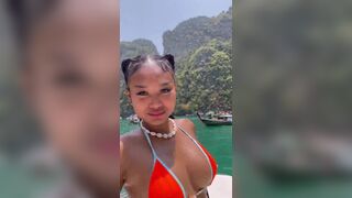Pretty Hot Asian Girl In Bikini Outdoor Video
