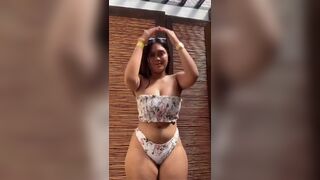 Pretty Chubby Asian Dancing In Underwear Video