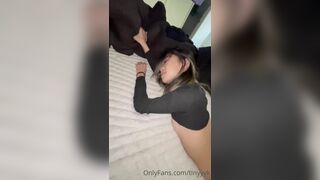 tinyyyk Moaning Slut Getting Fuck In Her Tight Pussy While Creeping On Bed Onlyfans Leaked Video