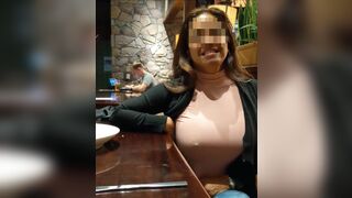 Pinay Mom Shows Her Big Melons Outdoor In Public Cafe Leaked Video