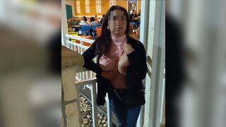 Pinay Mom Shows Her Big Melons Outdoor In Public Cafe Leaked Video