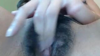 Hairy Pussy Fingering Closeup View Of This Sexy Camgirl Leaked Video