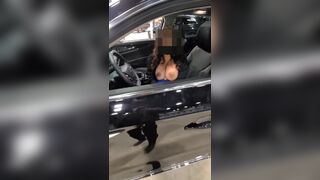Face Covered Hot Milf Takes Out Big Boobs In Public Video