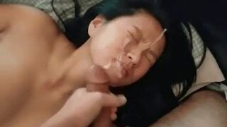 Cute Virgin Asian Chick Takes Her First Cum Facial Video