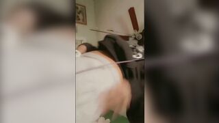 Upview Of Naughty Babe Shower Her Perky Boobs Snapchat Video