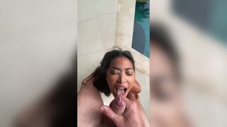 Asian Babe Love Facials From Big White Cocks Video