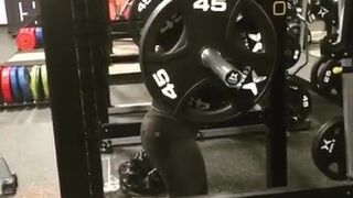 Busty Gym Girl Squatting In The Gym Wearing Tight Jean Video