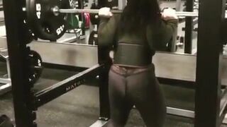 Busty Gym Girl Squatting In The Gym Wearing Tight Jean Video