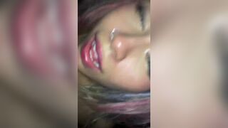 Pixie Asian Rainbow Hair Babe Sucking Cock With Her Tits Out Video