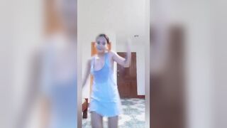 Petite Social Media Streamer Twerking Getting Sweaty And Slipping Nipples Video