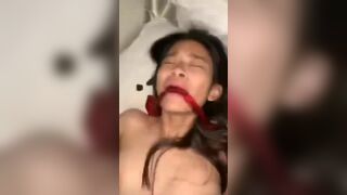 Hot Slutty Asian Fucked Hardcore on the Wet Juicy Pussy Video