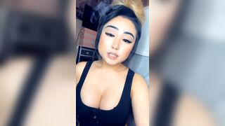 Hot Busty Asian Smoking On Cam Video