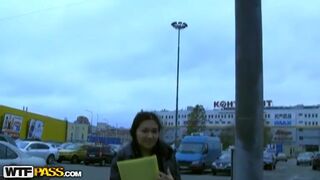 Asian Babe Gives Head In The Car On The Road Video