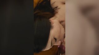 Lusty Asian Licking and Sucking Fat Dick Video