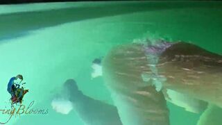 Spring Blooms Canadian Babe Teasing herself In Lingerie While On Pool Video