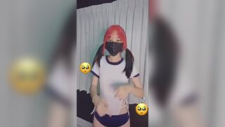 Akijun Sexy Asian Redhead Teen In Mask Video