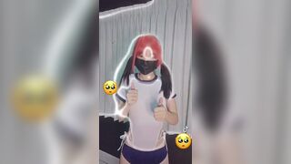 Akijun Sexy Asian Redhead Teen In Mask Video