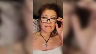 Asian Horny Milf Rubbing Pussy and Fingering Shaved Cunt Closeup Cam Video