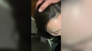 Asian Girl Doing a Quick Blowjob Secretly Video