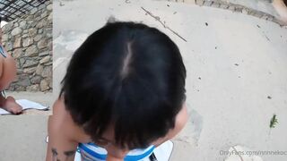 nnnnekochan Asian Slut Sucking Dildo Outdoor onlyfans Video