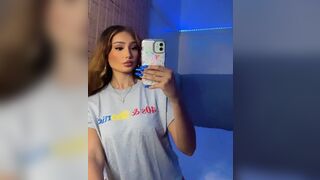 Hot Asian Babe Showing Off On Mirror Video