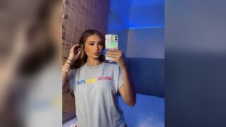 Hot Asian Babe Showing Off On Mirror Video