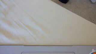 Pretty Asian With Big Juicy Boobs Shows Off Booty While On Bed In a Live Video