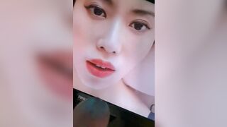 Asian Horny Guy Jerking On a Photo Video