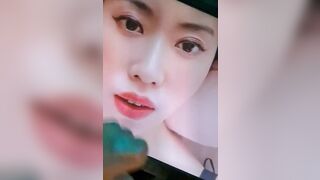 Asian Horny Guy Jerking On a Photo Video