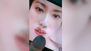 Asian Horny Guy Jerking On a Photo Video