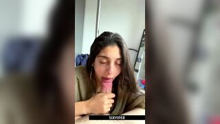 Horny Asian GF Sucking Her BF's Big Cock Gently Video