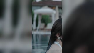 Hongkongdoll Sexy Asian Showing Off Her Wet Body While Swimming On a Pool Onlyfans Video