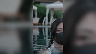 Hongkongdoll Sexy Asian Showing Off Her Wet Body While Swimming On a Pool Onlyfans Video