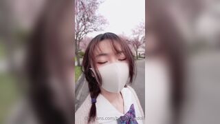 Hongkongdoll Pretty Asian Showing Off in Outdoor Onlyfans Video