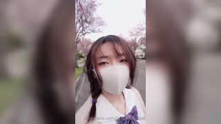 Hongkongdoll Pretty Asian Showing Off in Outdoor Onlyfans Video