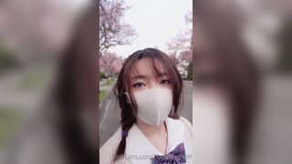 Hongkongdoll Pretty Asian Showing Off in Outdoor Onlyfans Video